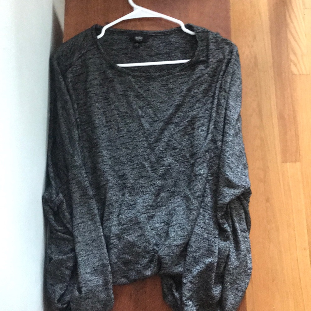 Grey a-symmetrical lightweight sweater/shirt